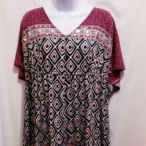 Lane Bryant Geometric Flowy Top - Size 18/20